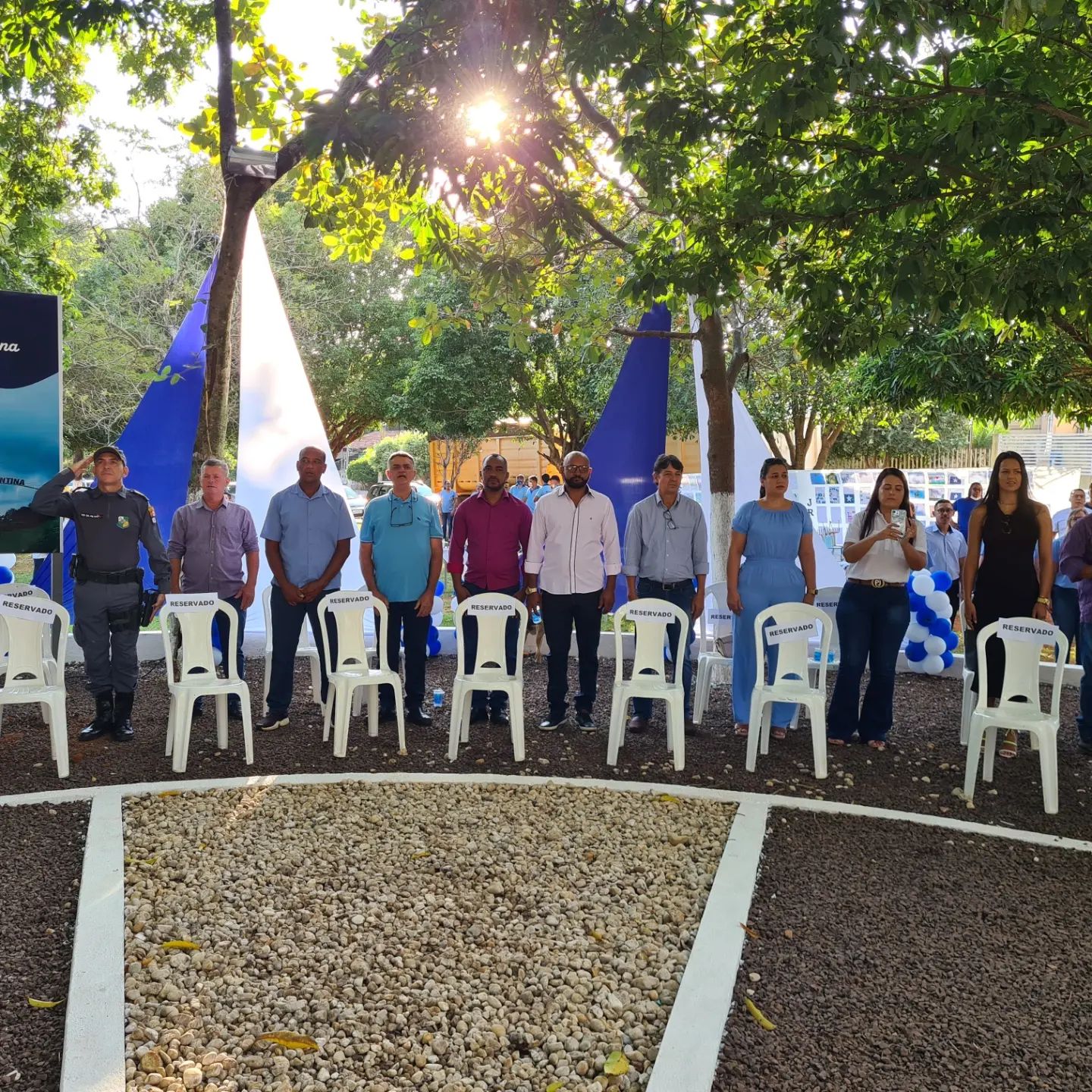 Câmara Municipal de Nova Xavantina/MT, participaram do Ato Cívico na Praça Cívica no Setor Xavantina