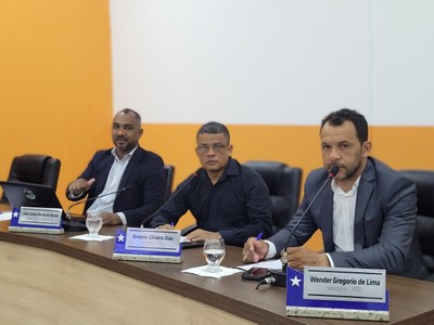 Vereadores Wender Gregório, Antonio Silveira e Jubio Carlos (Jubinha)